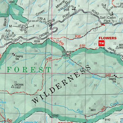 Arapaho and Roosevelt National Forests Visitor Map - North Half Preview 2