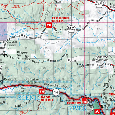 Arapaho and Roosevelt National Forests Visitor Map - North Half Preview 3