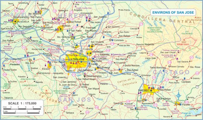 San Jose Region (Costa Rica) 1:175,000 - ITMB Preview 1