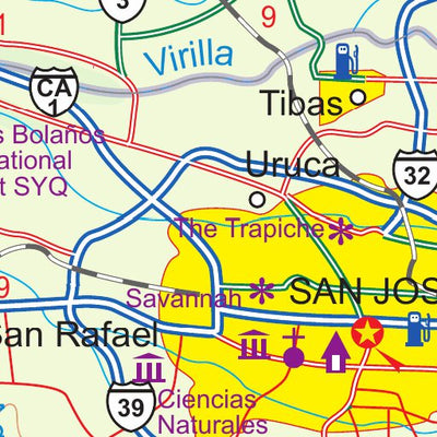 San Jose Region (Costa Rica) 1:175,000 - ITMB Preview 3