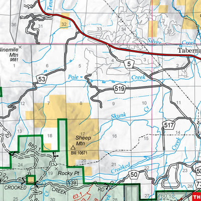 Arapaho and Roosevelt National Forests Visitor Map - South Half Preview 2