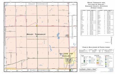 Brady Township and Village of Oakley, Saginaw County, Michigan Preview 1