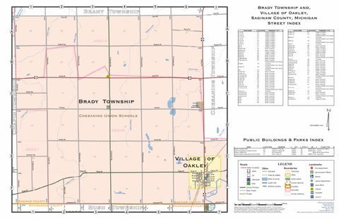 Brady Township and Village of Oakley, Saginaw County, Michigan Preview 1