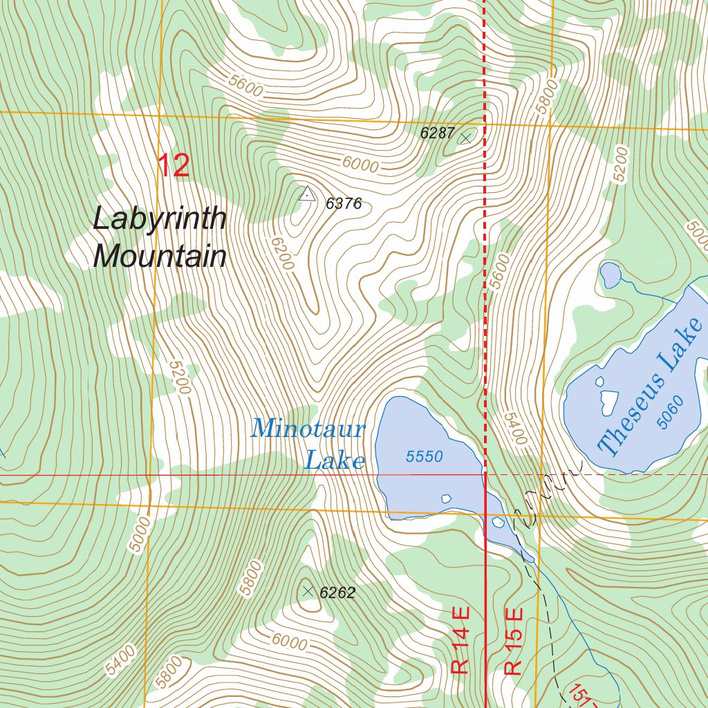 Labrinty Map Labyrinth Mountain, WA FSTopo Legacy Map by US Forest Service - Topo ...