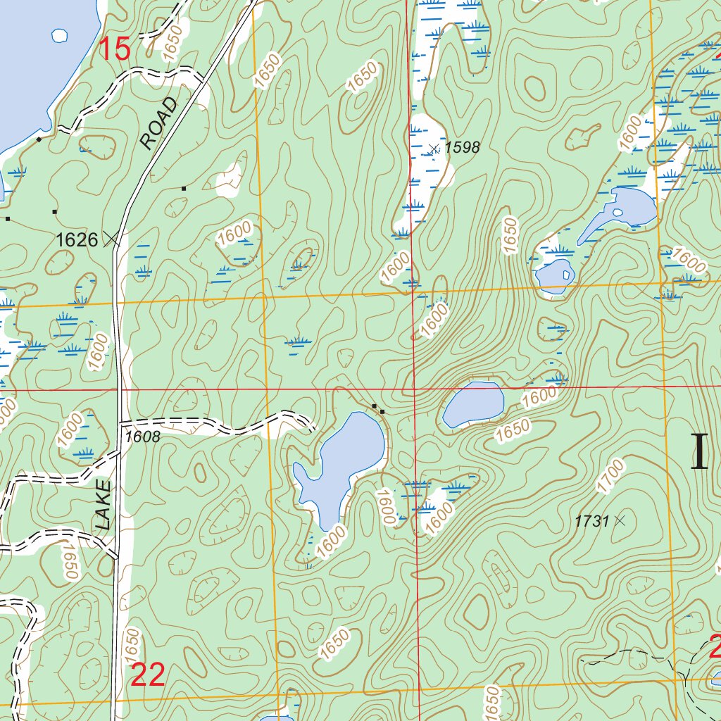 Lac du Flambeau, WI FSTopo Legacy Map by US Forest Service - Topo ...