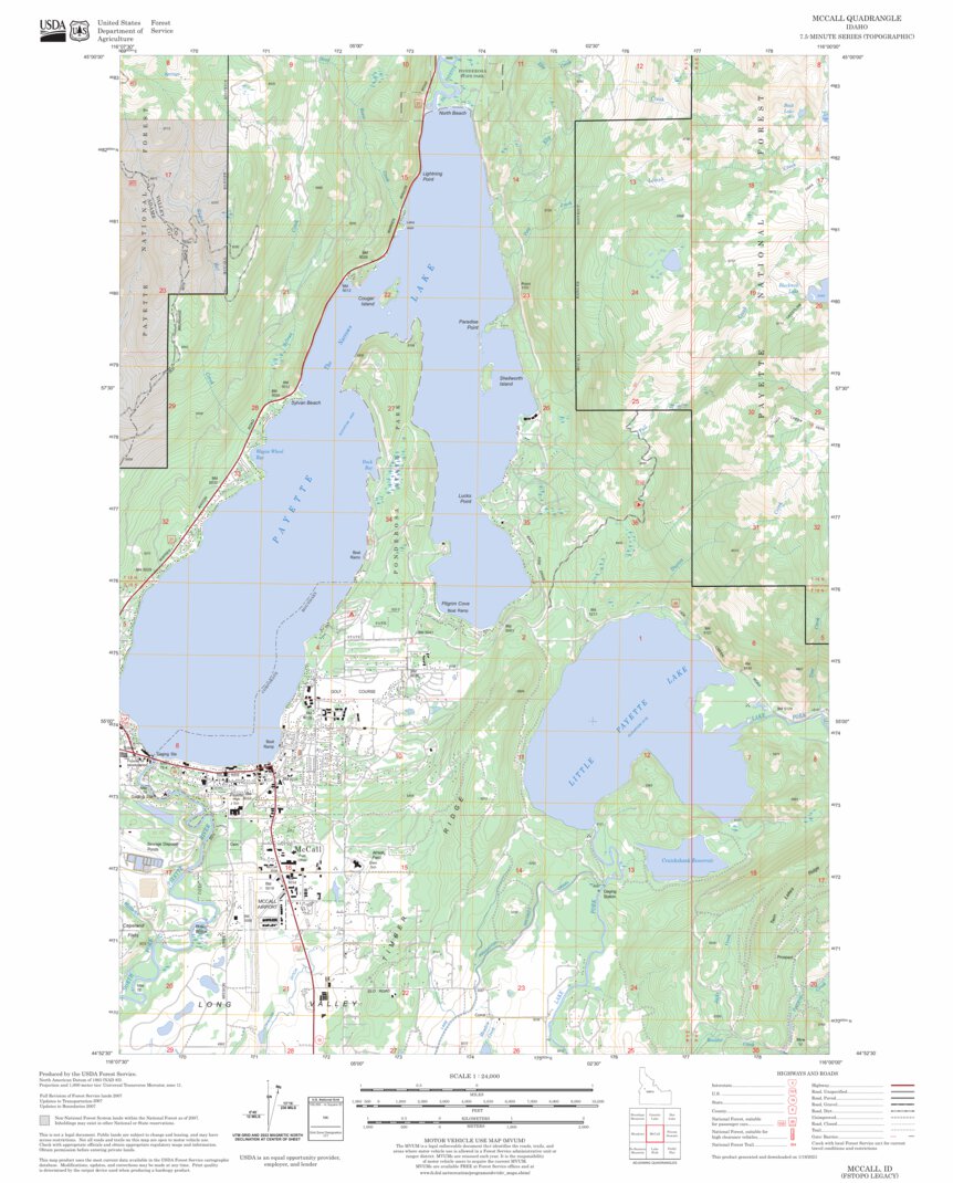 McCall, ID FSTopo Legacy Map by US Forest Service - Topo | Avenza Maps