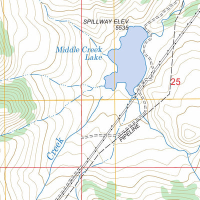 Middle Creek Lake, MT FSTopo Legacy Preview 2