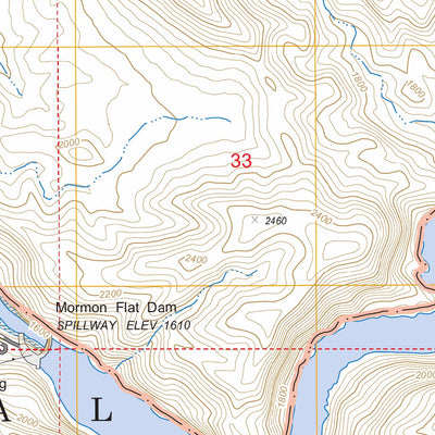 Mormon Flat Dam, AZ FSTopo Legacy Preview 2