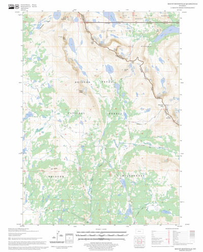 Mount Bonneville, WY FSTopo Legacy Preview 1