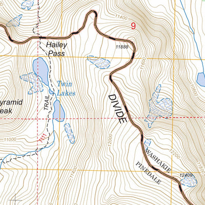 Mount Bonneville, WY FSTopo Legacy Preview 3