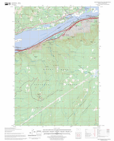 Multnomah Falls, OR - WA FSTopo Legacy Preview 1