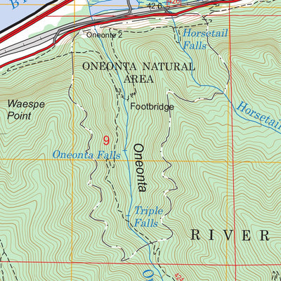 Multnomah Falls, OR - WA FSTopo Legacy Preview 3
