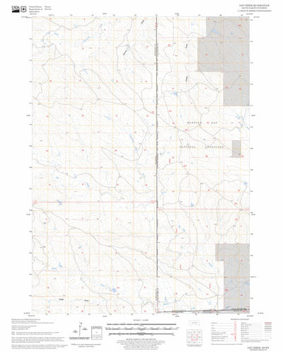 Oat Creek, SD - WY FSTopo Legacy Preview 1
