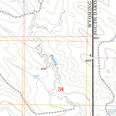 Oat Creek, SD - WY FSTopo Legacy Preview 2