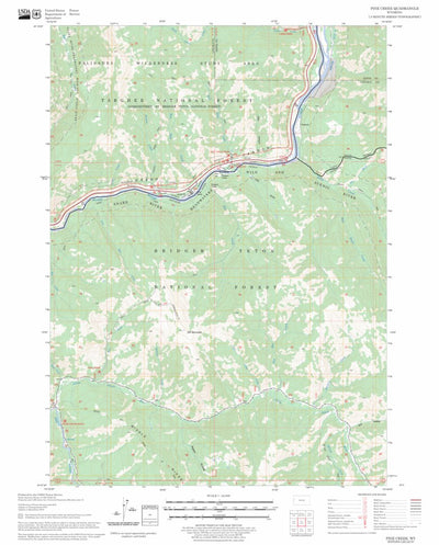 Pine Creek, WY FSTopo Legacy Preview 1