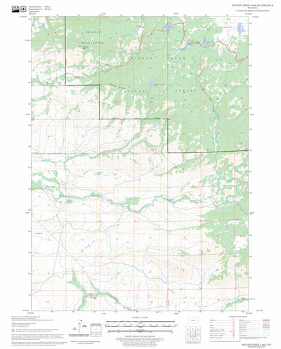 Pocket Creek Lake, WY FSTopo Legacy Preview 1
