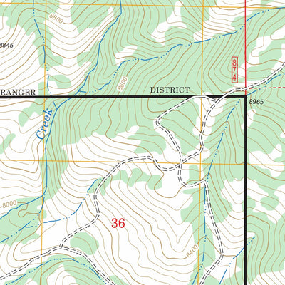 Pocket Creek Lake, WY FSTopo Legacy Preview 3