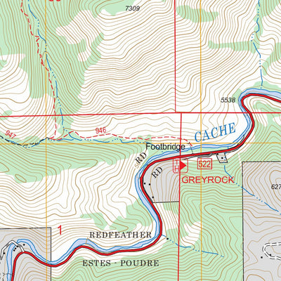 Poudre Park, CO FSTopo Legacy Preview 3