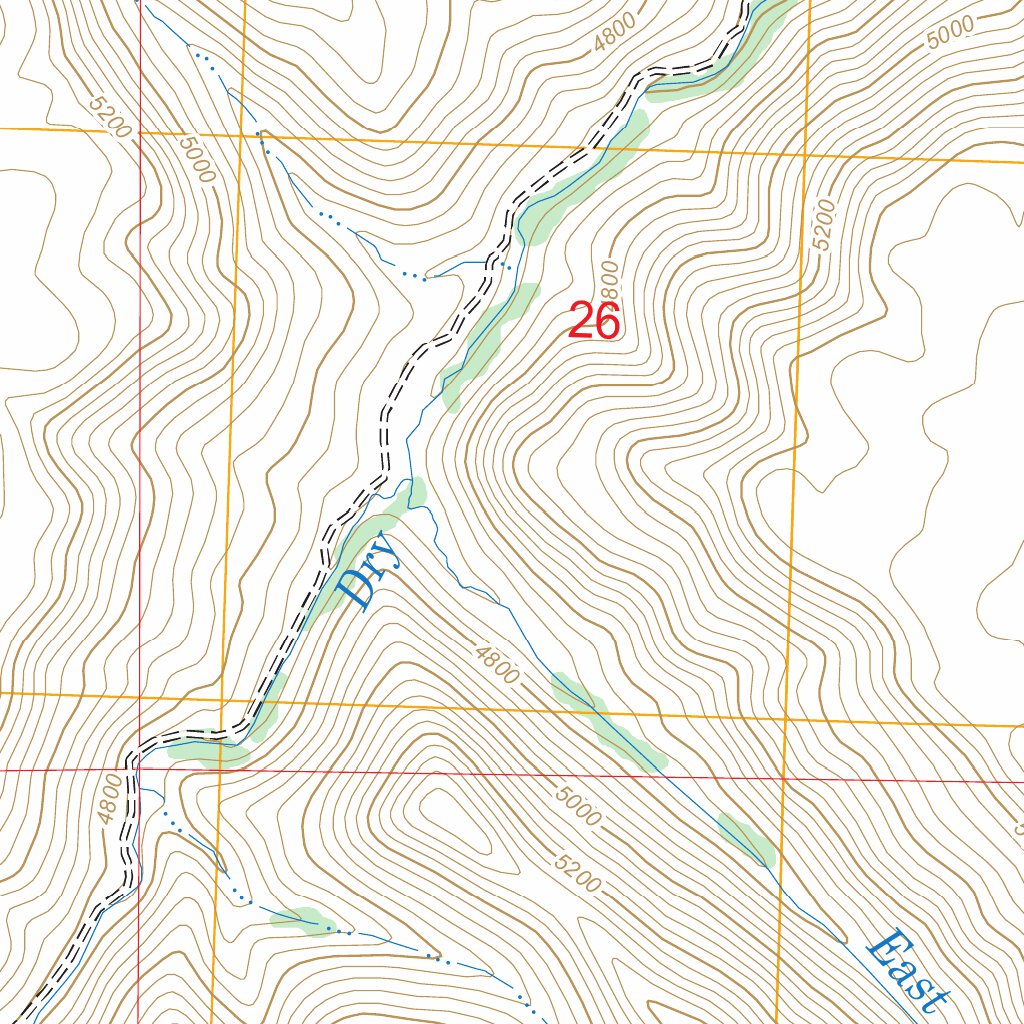 Rams Horn Ridge, ID FSTopo Legacy Map by US Forest Service - Topo ...