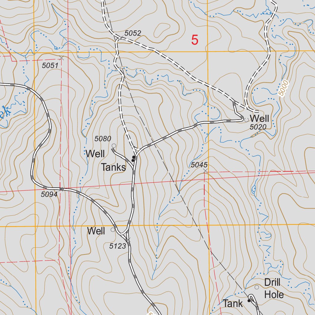 Rattlesnake Draw, WY FSTopo Legacy Map by US Forest Service - Topo ...
