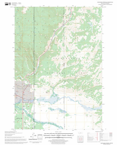 Richards Creek, MT - WY FSTopo Legacy Preview 1
