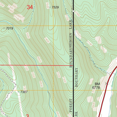Richards Creek, MT - WY FSTopo Legacy Preview 3