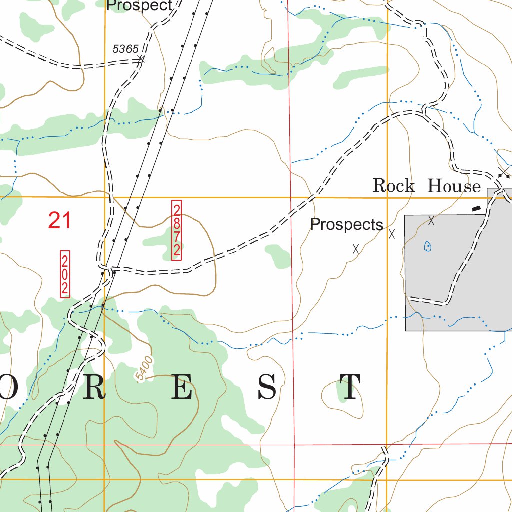 Rock House, AZ FSTopo Legacy Map by US Forest Service - Topo | Avenza Maps