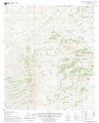 San Cayetano Mountains, AZ FSTopo Legacy Preview 1