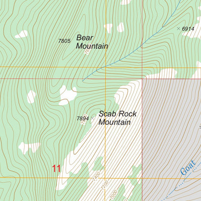 Scab Rock Mountain, MT FSTopo Legacy Preview 3