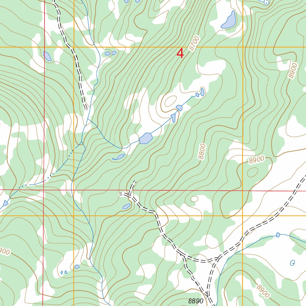 Seven Tree Flat, UT - WY FSTopo Legacy Map by US Forest Service - Topo ...