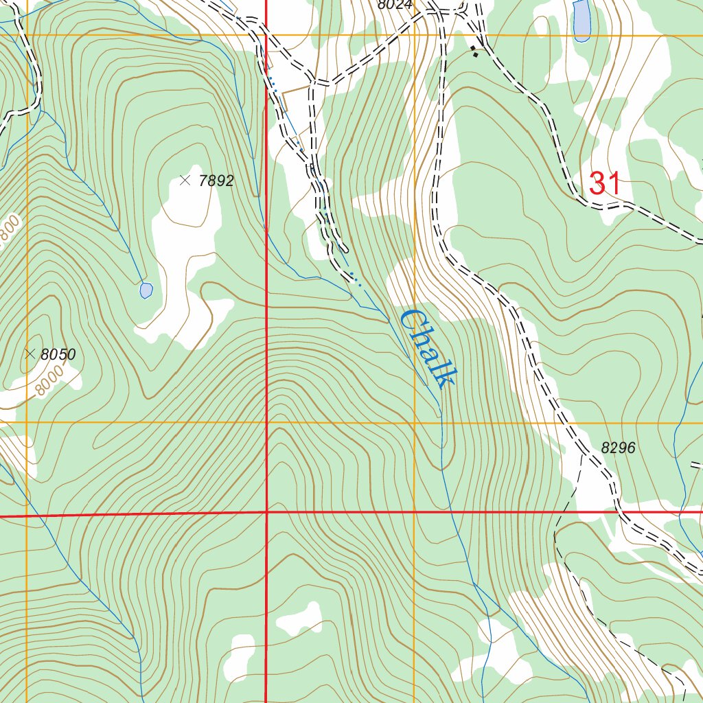 Seven Tree Flat, UT - WY FSTopo Legacy Map by US Forest Service - Topo ...