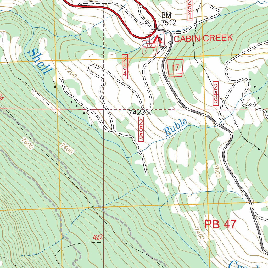 Shell Wy Map Shell Falls, WY FSTopo Legacy Map by US Forest Service - Topo | Avenza Maps