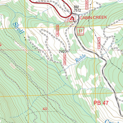 Shell Falls, WY FSTopo Legacy Preview 3