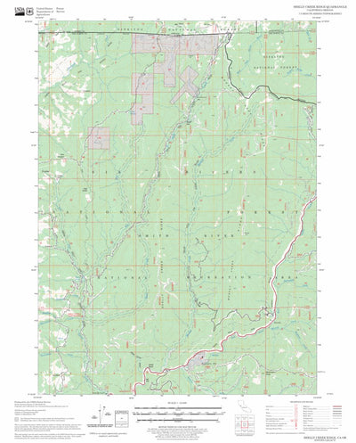 Shelly Creek Ridge, CA - OR FSTopo Legacy Preview 1