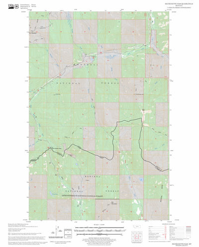 Silver Butte Pass, MT FSTopo Legacy Preview 1