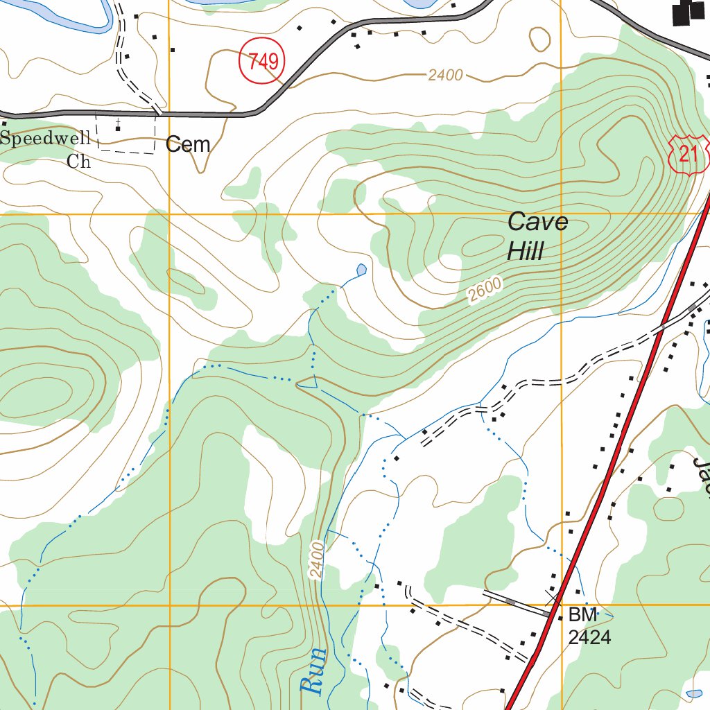 Speedwell, VA FSTopo Legacy Map by US Forest Service - Topo | Avenza Maps