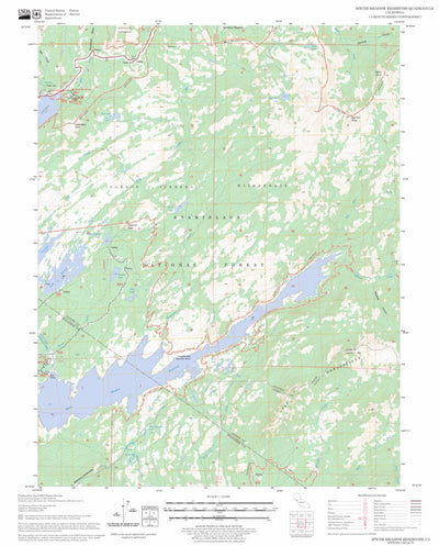 Spicer Meadow Reservoir, CA FSTopo Legacy Preview 1