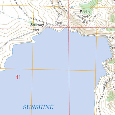 Sunshine Reservoir, WY FSTopo Legacy Preview 2