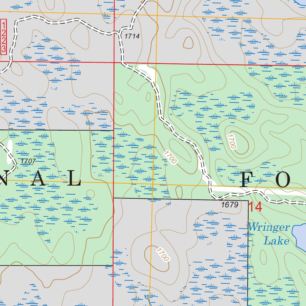 Toohey Lake, MN FSTopo Legacy Map by US Forest Service - Topo | Avenza Maps