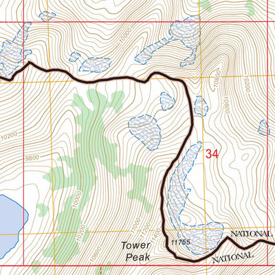 Tower Peak, CA FSTopo Legacy Preview 3