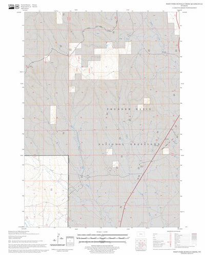 West Fork Buffalo Creek, WY FSTopo Legacy Preview 1