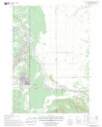 West Yellowstone, WY - MT FSTopo Legacy Preview 1