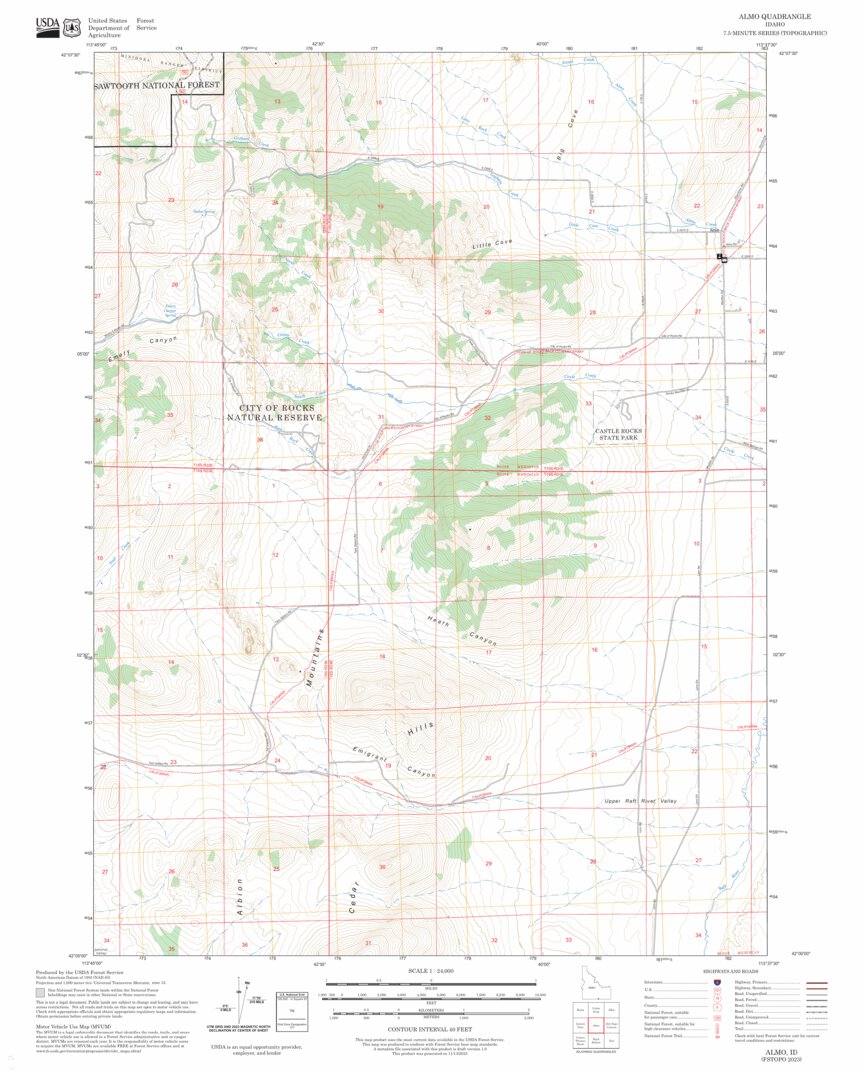 Almo, ID FSTopo Map by US Forest Service - Topo | Avenza Maps