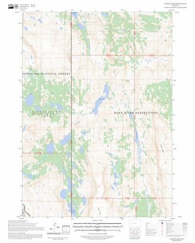 Alpine Lake, WY FSTopo Preview 1