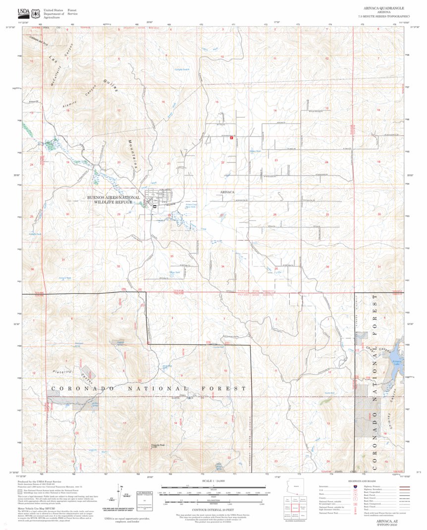 Arivaca, AZ FSTopo Map by US Forest Service - Topo | Avenza Maps