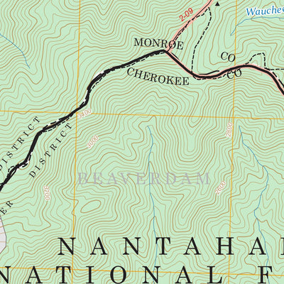Bald River Falls, TN-NC FSTopo Preview 3