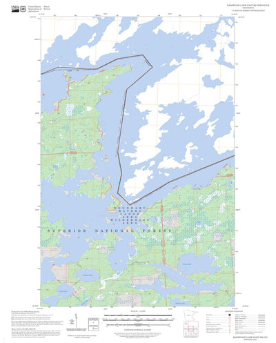 Basswood Lake East, MN-ON FSTopo Preview 1