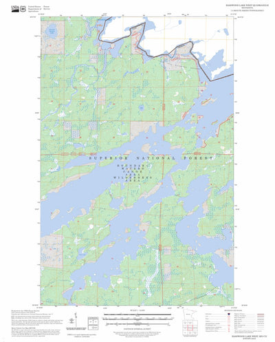 Basswood Lake West, MN-ON FSTopo Preview 1
