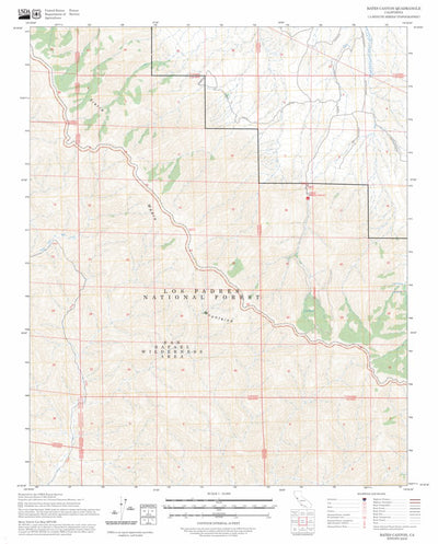 Bates Canyon, CA FSTopo Preview 1
