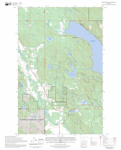Beaver Lake, MT FSTopo Preview 1